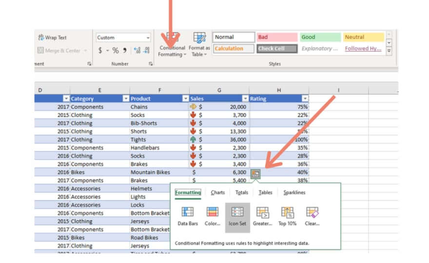 excel conditional formatting